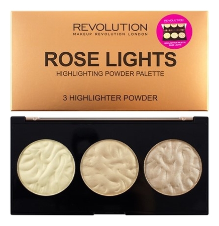 

Палетка хайлайтеров Highlighter Palette 11,5г: Rose Lights, Палетка хайлайтеров Highlighter Palette 11,5г
