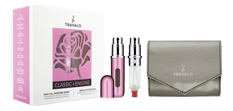 цена Набор Travalo Rose Classic HD Perfume Spray (сменная капсула 5мл + чехол): Pink