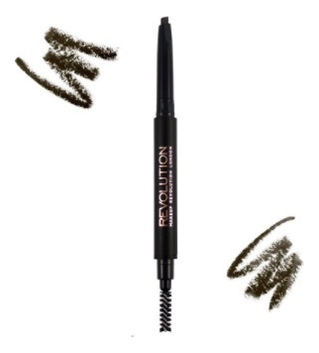 Карандаш для бровей Duo Brow Pencil 15г: Dark Brown, Makeup Revolution  - Купить