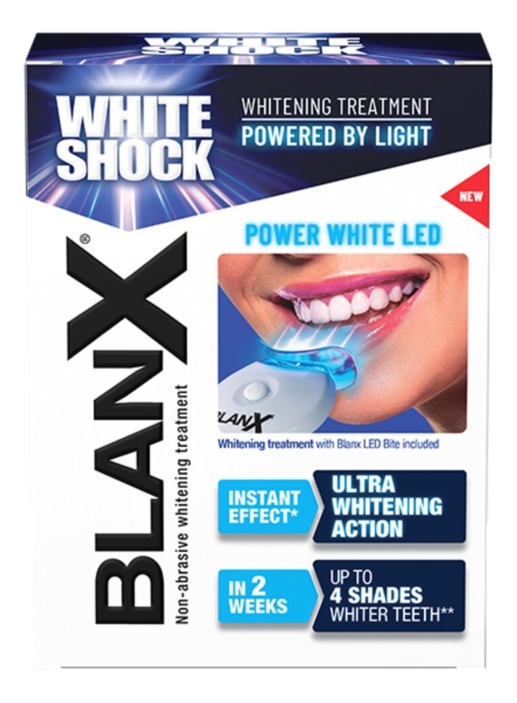 Зубная паста отбеливающий уход White Shock Treatment + со свето-активатором Led Bit 50мл