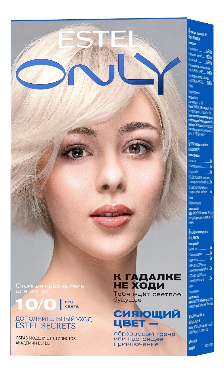 

Стойкая краска-гель для волос ONLY 150г: 10.0 Светлый блондин, Стойкая краска-гель для волос ONLY 150г