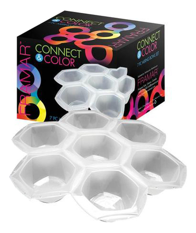Соединяющиеся миски для окрашивания Connect &amp; Color Bowls Clear pack 7шт от Randewoo