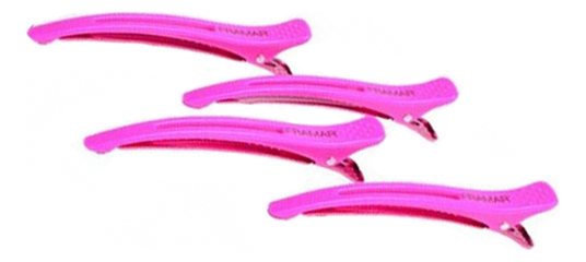 Зажим для волос с эластичной вставкой Sectioning Hair Clips 4шт (розовый) от Randewoo