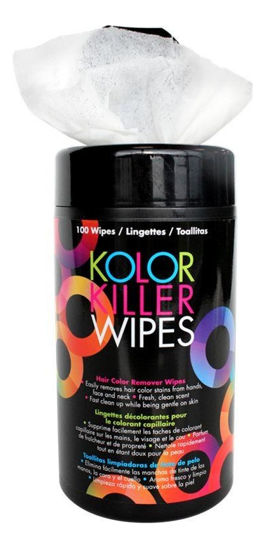 

Салфетки для удаления краски с кожи Kolor Killer Wipes 100шт