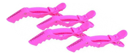 

Зажим с прорезиненным покрытием Rubberized Jaw Clip 4шт (розовый)
