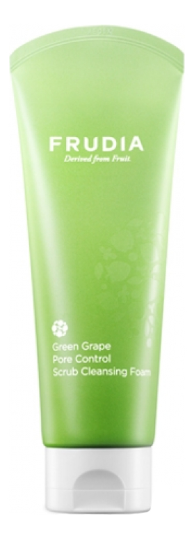 Скраб-пенка 145мл frudia green grape pore control scrub cleansing foam себорегулирующая скраб пенка с экстрактом зеленого винограда 145 г