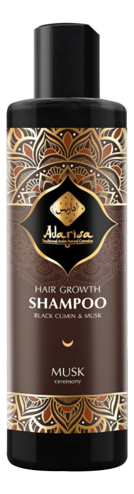 Купить Стимулирующий шампунь для роста волос с черным тмином и мускусом 250мл, Adarisa