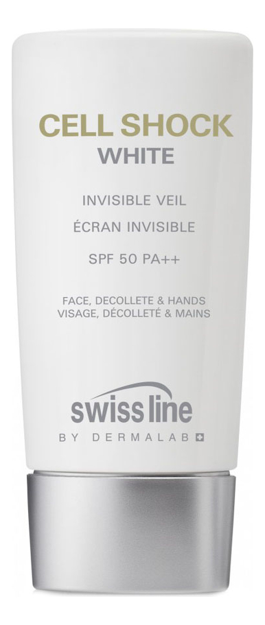Купить Осветляющий крем вуаль-невидимка для лица и тела Cell Shock White Invisible Veil SPF50 PA++ 65мл, Swiss Line