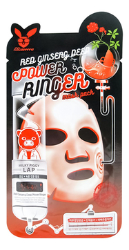 Тканевая маска для лица с экстрактом красного женьшеня Red Ginseng Deep Power Ringer Pack Mask