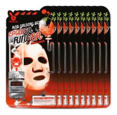 

Тканевая маска для лица с экстрактом красного женьшеня Red Ginseng Deep Power Ringer Pack Mask: Маска 10*23мл, Тканевая маска для лица с экстрактом красного женьшеня Red Ginseng Deep Power Ringer Pack Mask