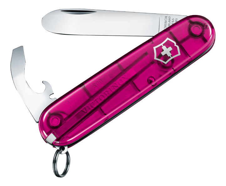 

Нож перочинный My First Victorinox 84мм 9 функций (полупрозрачный розовый)