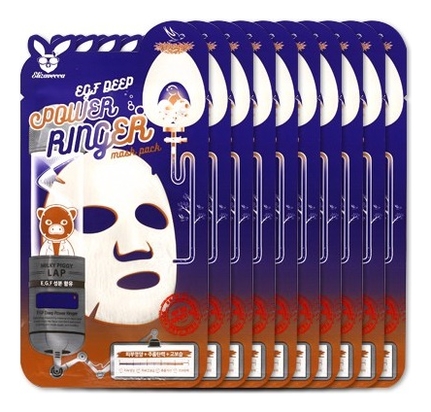 

Тканевая маска для лица с эпидермальным фактором EGF Deep Power Ringer Mask Pack: Маска 10*23мл, Тканевая маска для лица с эпидермальным фактором EGF Deep Power Ringer Mask Pack