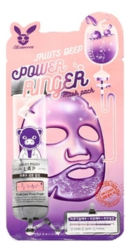Тканевая фруктовая маска для лица Fruits Deep Power Ringer Mask Pack 23мл: Маска 10*23мл