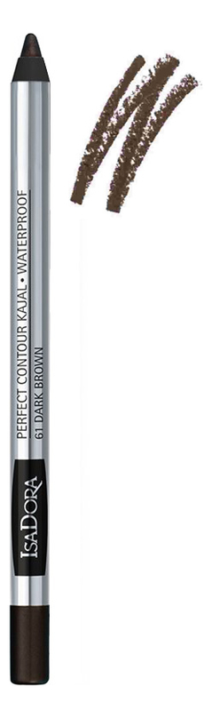 

Карандаш для век водостойкий Perfect Contour Kajal Waterproof 1,2г: 61 Dark Brown, Карандаш для век водостойкий Perfect Contour Kajal Waterproof 1,2г