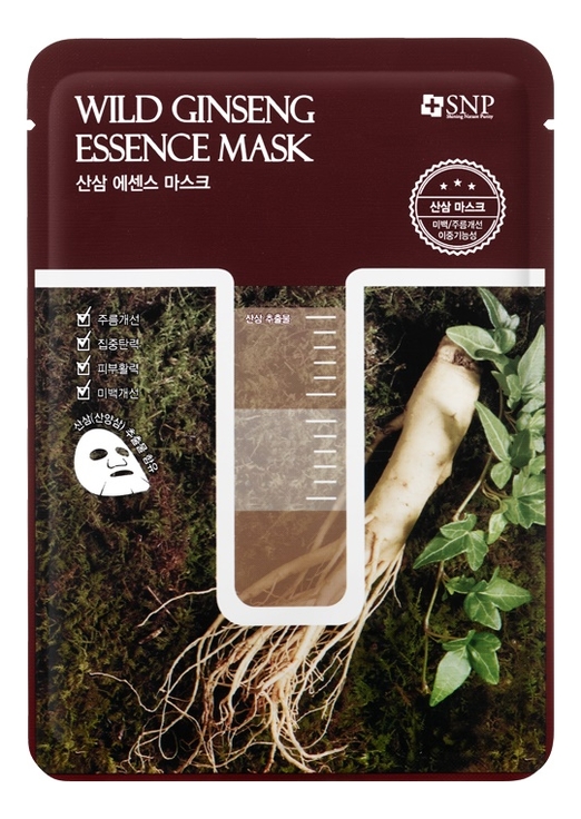 

Тканевая маска для лица с экстрактом корня дикого женьшеня Wild Ginseng Essence Mask 25г