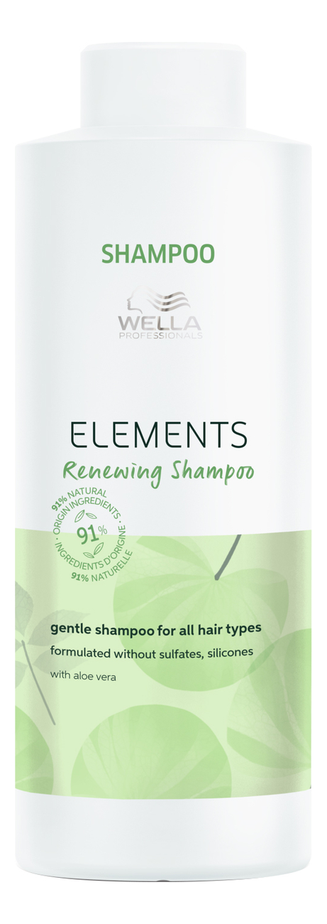 Обновляющий бессульфатный шампунь Elements Renewing Shampoo: Шампунь 1000мл обновляющий бессульфатный шампунь elements renewing shampoo шампунь 1000мл запасной блок