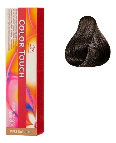 

Краска для волос без аммиака Color Touch Pure Naturals 60мл: 4/0 Коричневый, Краска для волос без аммиака Color Touch Pure Naturals 60мл