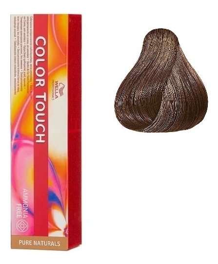 

Краска для волос без аммиака Color Touch Pure Naturals 60мл: 5/03 Светло-коричневый натуральный золотистый, Краска для волос без аммиака Color Touch Pure Naturals 60мл
