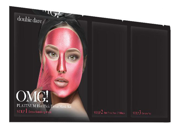 Маска для лица трехкомпонентная Platinum Facial Mask: Hot Pink