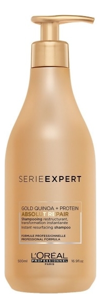 

Восстанавливающий шампунь для волос Serie Expert Absolut Repair Gold Quinoa +Protein Shampoo: Шампунь 500мл, Восстанавливающий шампунь для волос Serie Expert Absolut Repair Gold Quinoa +Protein Shampoo
