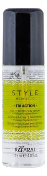 Сыворотка для защиты волос от термических воздействий Style Perfetto Tri Action Heat Protection Serum 115мл