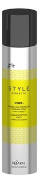 Защитный лак для волос сильной фиксации Style Perfetto Fixer Strong Hold Protective Finishing Spray 400мл