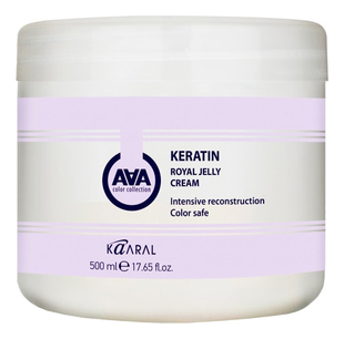 Питательная крем-маска для восстановления окрашенных и химически обработанных волос AAA Keratin Royal Jelly Cream 500