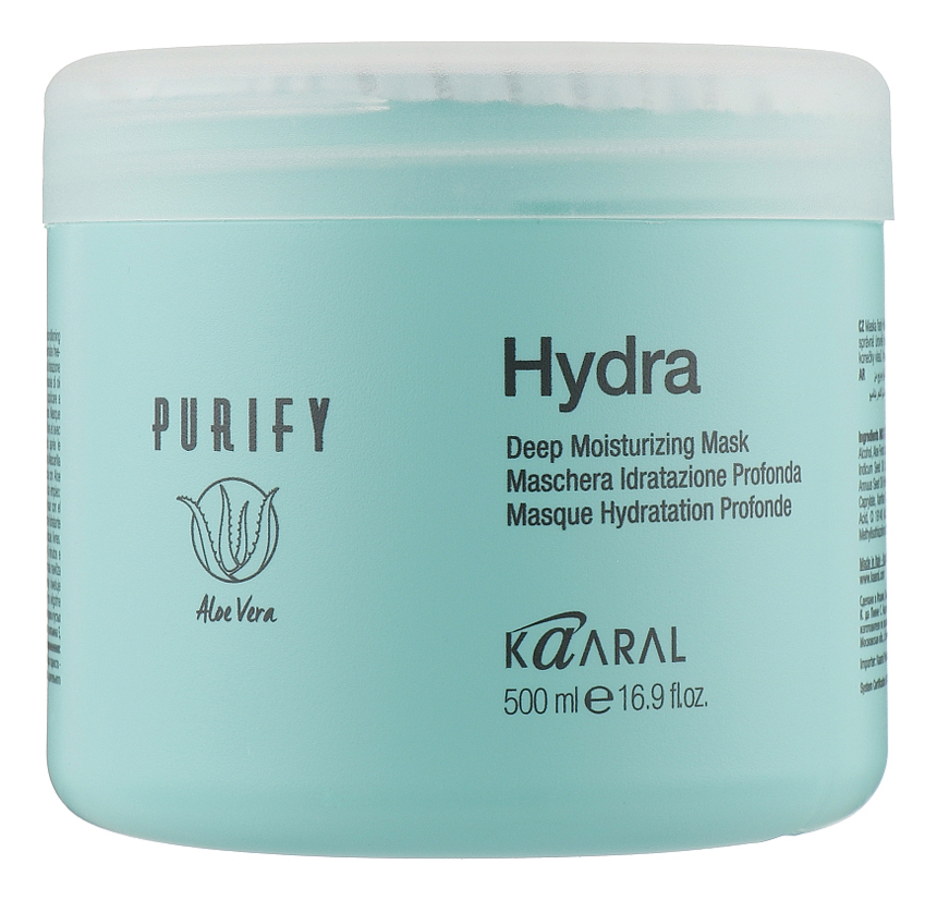 Интенсивная увлажняющая питательная маска для волос Нydra Purify Deep Moisturizing Mask 500мл маска для волос your body с коллагеном против выпадения увлажняющая питательная 300 мл