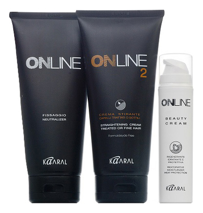 

Выпрямляющий крем для окрашенных и слабых волос Online Hair Straightening System 2 445мл