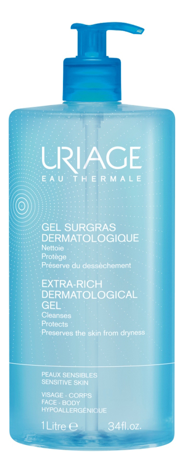 

Очищающий гель для лица и тела Eau Thermale Gel Surgras Dermatologique: Гель 1000мл, Очищающий гель для лица и тела Eau Thermale Gel Surgras Dermatologique