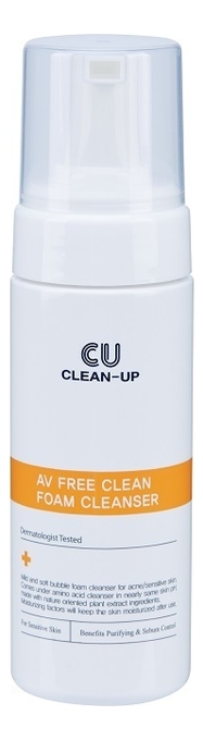 Очищающая пенка для проблемной кожи лица Clean-Up AV Free Clean Foam Cleanser 150мл