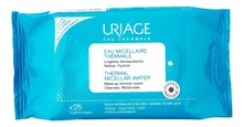 Uriage Салфетки для снятия макияжа с мицеллярной водой Eau Micellare Thermale 25шт