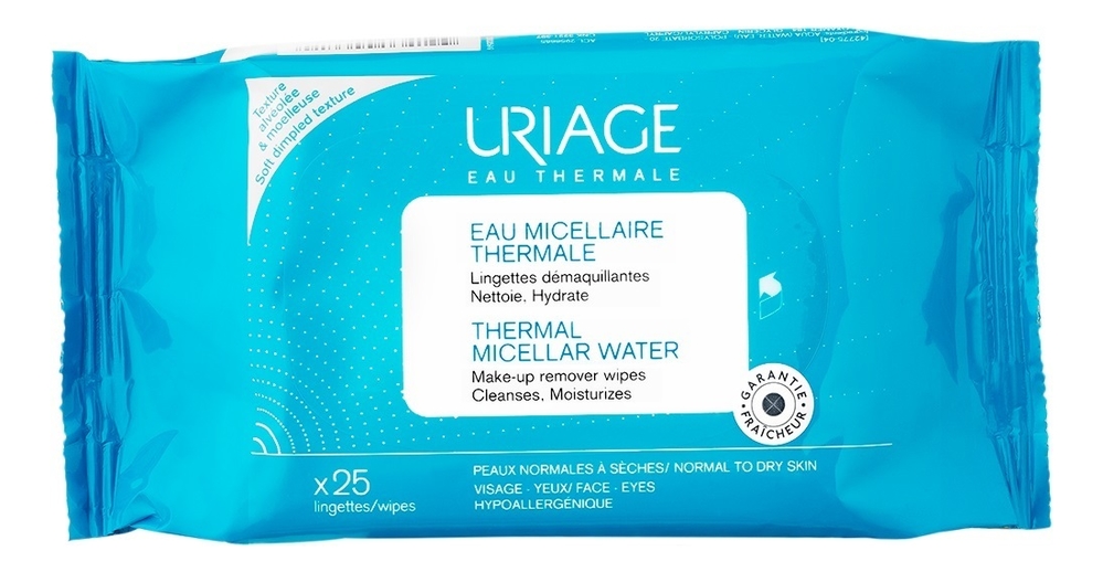 

Салфетки для снятия макияжа с мицеллярной водой Eau Micellare Thermale 25шт