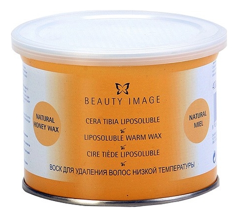 Купить Теплый воск для депиляции натуральный Liposoluble Warm Wax (прозрачный желтый): Воск 400мл, Beauty Image