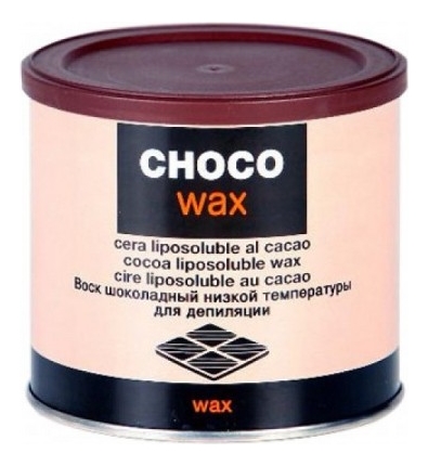 Теплый воск для депиляции шоколад Choco Wax Cocoa Liposoluble: Воск 400мл теплый воск для депиляции натуральный liposoluble warm wax прозрачный желтый воск 400мл