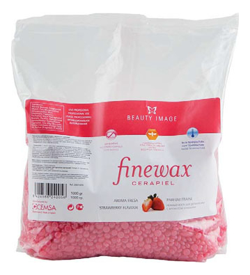 Пленочный воск для депиляции в гранулах Finewax Cerapiel 1000г (клубника) горячий воск для депиляции в гранулах gourmet 1000г шампанское с земляникой