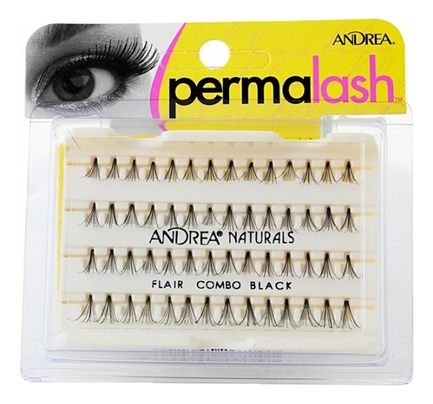 Накладные пучки ресниц безузелковые Permalash Naturals Flair: Combo Black ardell пучки ресниц duralash combo pack black black 168 шт