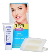 Surgi Набор для депиляции Assorted Honey Facical Wax Strips (восковые полоски для удаления волос на лице + смягчающий крем)