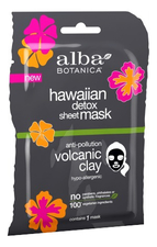 alba BOTANICA Вулканическая маска для лица Hawaiian Detox Sheet Mask 15г