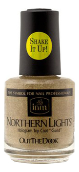 Голографическая сушка-закрепитель лака для ногтей Northen Lights Hologram Top Coat Gold: Сушка-закрепитель 15мл от Randewoo