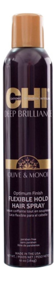 Лак для волос Deep Brilliance Optimum Finish Flexible Hold Hair Spray 284г: Лак 284г лак для волос enviro 54 hair spray natural hold лак 284г