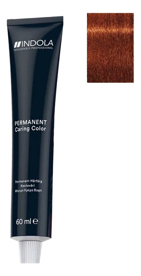 

Стойкая крем-краска для волос Permanent Caring Color 60мл: 6.44 темный русый интенсивный медный, Стойкая крем-краска для волос Permanent Caring Color 60мл