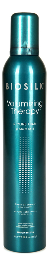 Пена для создания объема волос Biosilk Volumizing Therapy Styling Foam 360г