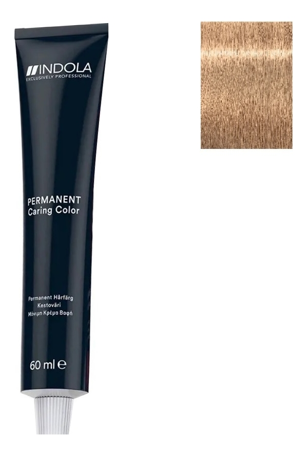 

Стойкая крем-краска для волос Permanent Caring Color 60мл: 9.38 Очень светлый блондин золотистый шоколадный, Стойкая крем-краска для волос Permanent Caring Color 60мл