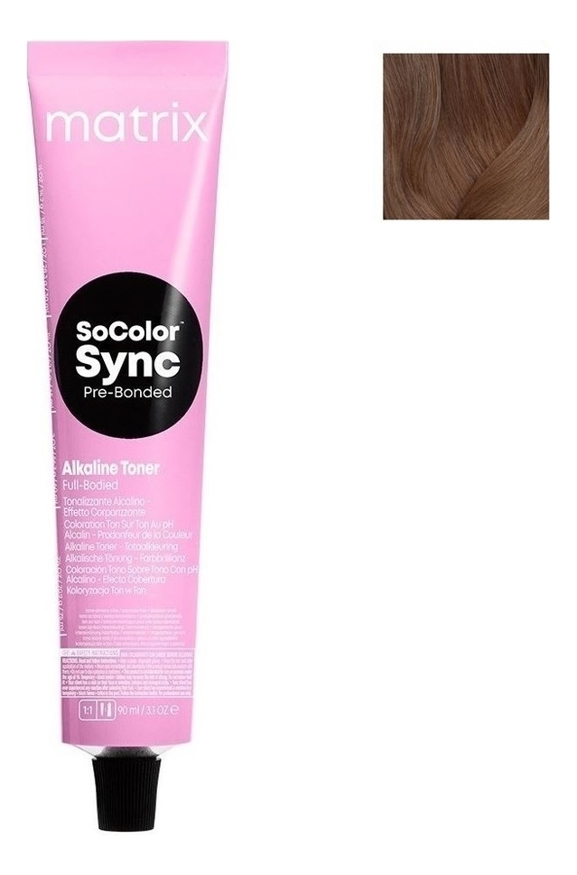 

Крем-краска для волос без аммиака SoColor Sync Pre-Bonded Toner 90мл: 5N, Крем-краска для волос без аммиака SoColor Sync Pre-Bonded Toner 90мл
