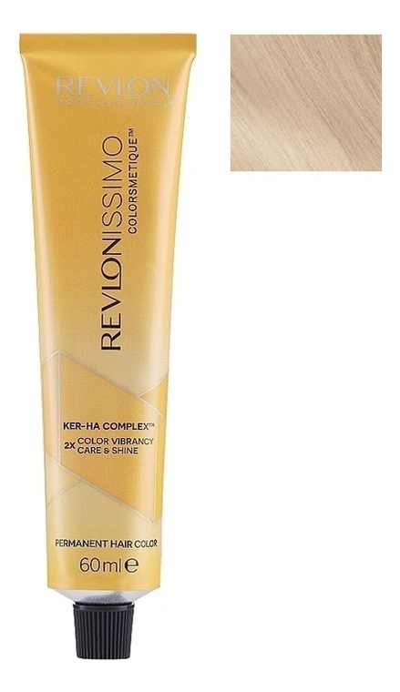 

Стойкая краска для волос Revlonissimo Colorsmetique Color & Care 60мл: 10.31 Очень сильно светлый блондин золотисто-пепельный, Стойкая краска для волос Revlonissimo Colorsmetique Color & Care 60мл