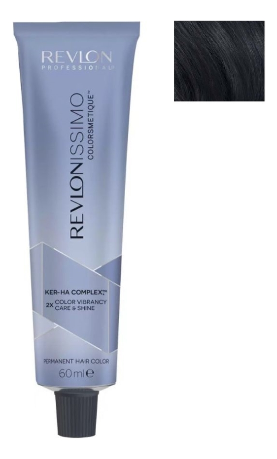 

Стойкая краска для волос Revlonissimo Colorsmetique Color & Care 60мл: 2.10 Черный насыщенно-пепельный, Стойкая краска для волос Revlonissimo Colorsmetique Color & Care 60мл