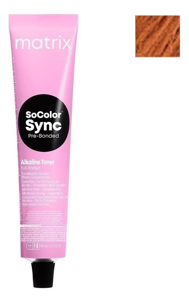 

Крем-краска для волос без аммиака SoColor Sync Pre-Bonded Toner 90мл: 7CC+, Крем-краска для волос без аммиака SoColor Sync Pre-Bonded Toner 90мл