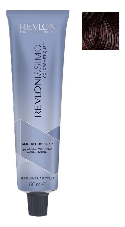 

Стойкая краска для волос Revlonissimo Colorsmetique Color & Care 60мл: 4.15 Коричневый пепельно-махагоновый, Стойкая краска для волос Revlonissimo Colorsmetique Color & Care 60мл