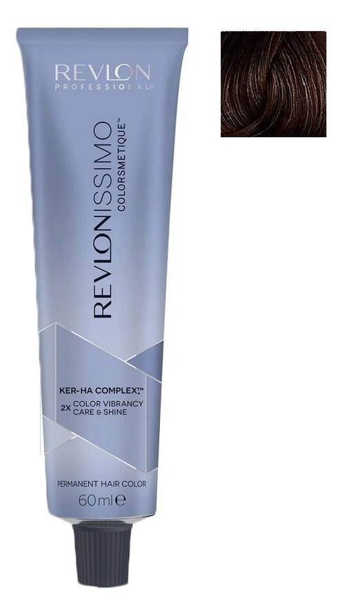 

Стойкая краска для волос Revlonissimo Colorsmetique Color & Care 60мл: 5.14 Светло-коричневый пепельно-медный, Стойкая краска для волос Revlonissimo Colorsmetique Color & Care 60мл